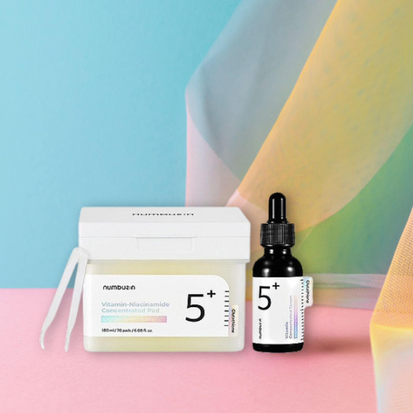 [NUMBUZIN] No.5+ Vitamin Serum + No.5 vitamin-niacinamide concentrated pads (70 pads)
